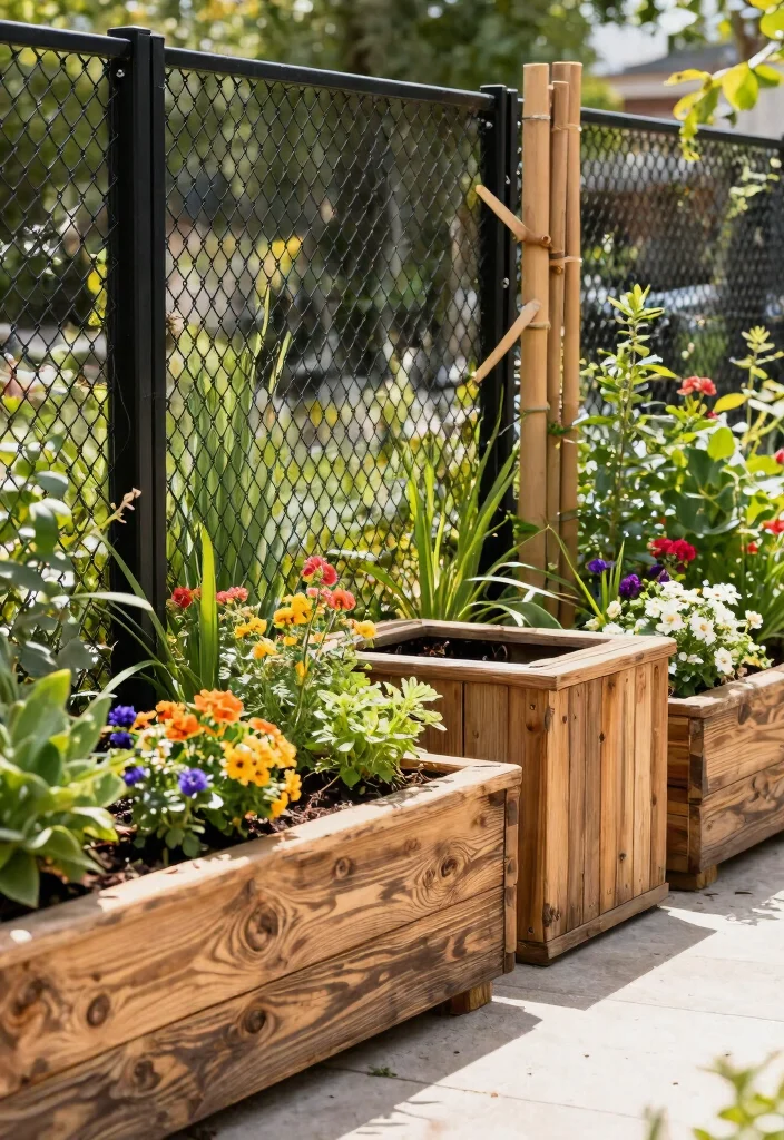 15 Black Chain Link Fence Ideas That Actually Look Modern - 13. Sustainable Materials 1