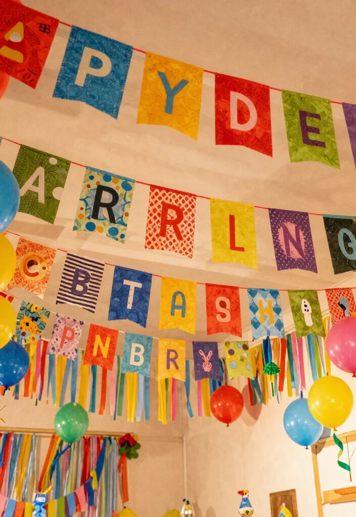 15 Ceiling Decorations for Parties That Come Down Without Damage - 3. Eco-Friendly Banners 1