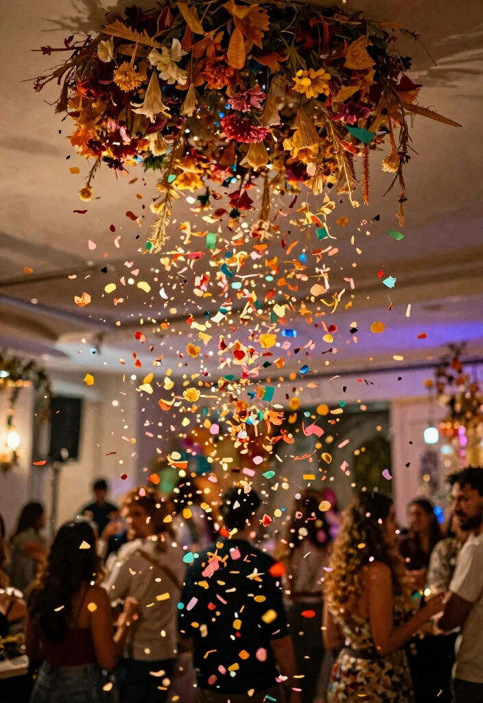 15 Ceiling Decorations for Parties That Come Down Without Damage - 6. Biodegradable Confetti 1