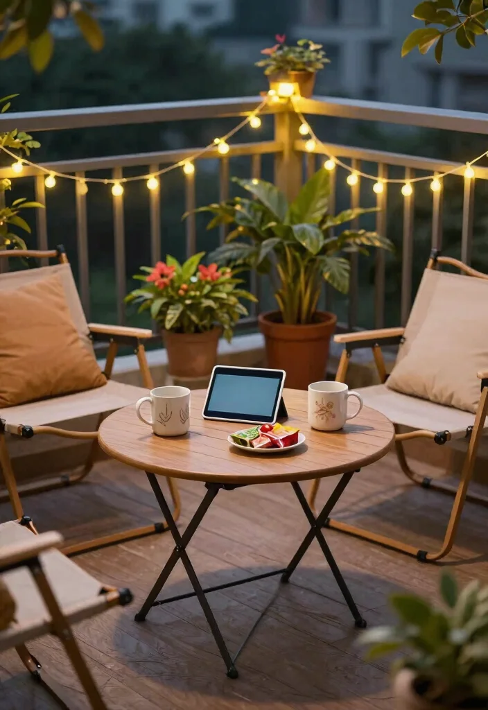 15 Compact Balcony Table Ideas That Fold Away When Not in Use - 13. Round Folding Coffee Table 1