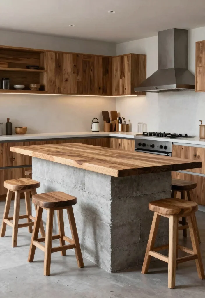 15 Farmhouse Kitchen Island Ideas on a Budget That Look Custom-Built - 4. Concrete Block Island 1