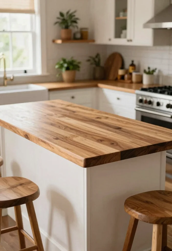 15 Farmhouse Kitchen Island Ideas on a Budget That Look Custom-Built - 9. Simple Butcher Block Top 1