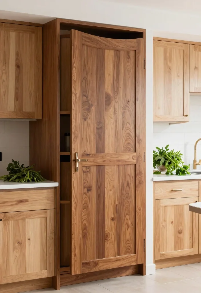 15 Farmhouse Pantry Door Ideas That Hide Clutter and Maximize Space - 12. Curved Top Pantry Door 1