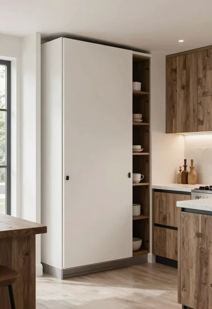 15 Farmhouse Pantry Door Ideas That Hide Clutter and Maximize Space - 15. Integrated Pantry Door with Cabinetry 1