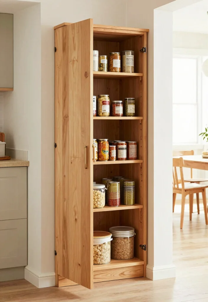15 Farmhouse Pantry Door Ideas That Hide Clutter and Maximize Space - 6. Multi-Functional Folding Door 1