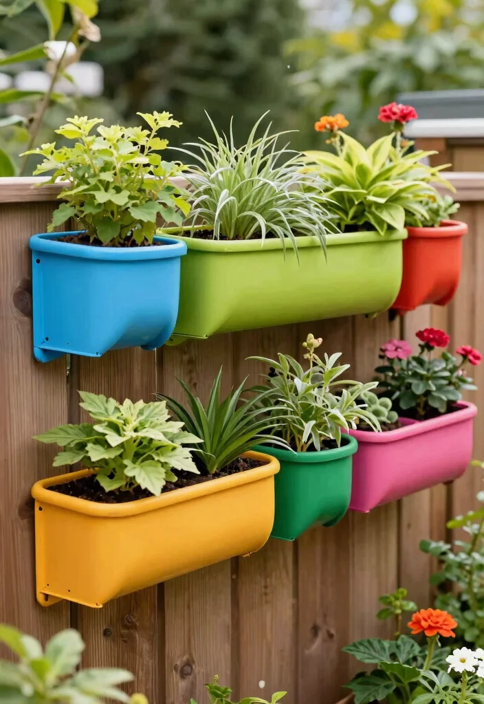 15 Fence Hanging Planter Ideas That Don't Damage Wood or Vinyl - 9. DIY PVC Pipe Planters 1