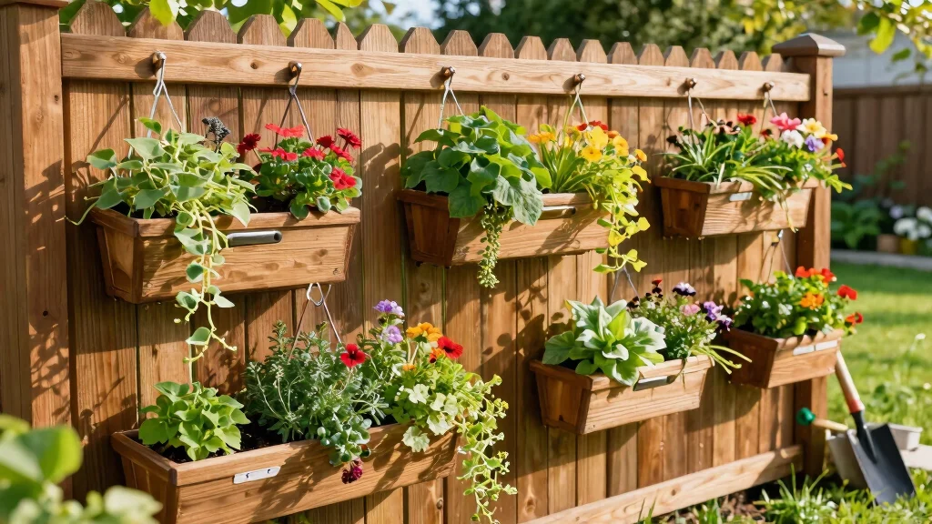 15 Fence Hanging Planter Ideas That Don't Damage Wood or Vinyl