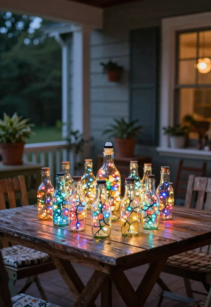 15 Front Porch Light Ideas That Work Without Rewiring - 15. DIY Solar LED Bottle Lights 1