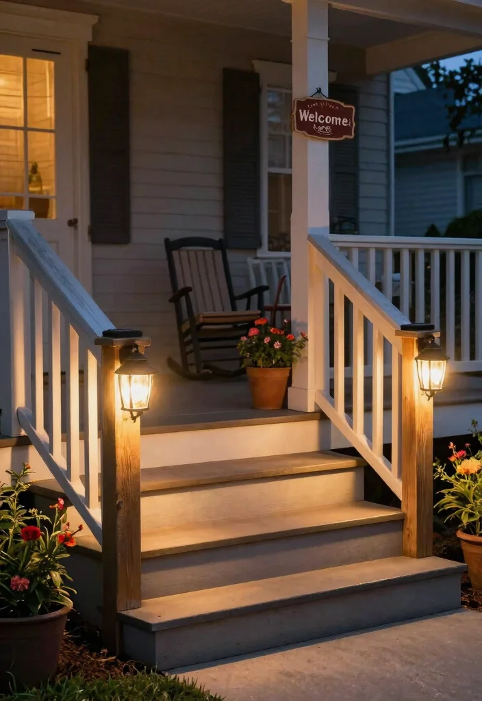 15 Front Porch Light Ideas That Work Without Rewiring - 3. Solar Post Lights 1