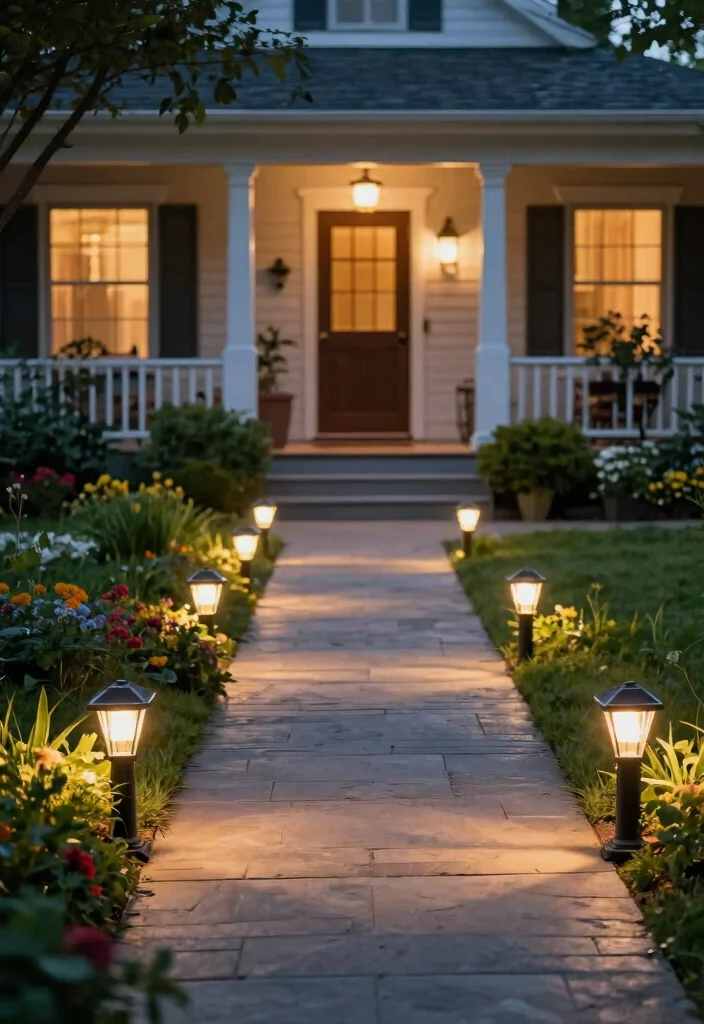15 Front Porch Light Ideas That Work Without Rewiring - 4. Solar Pathway Lights 1