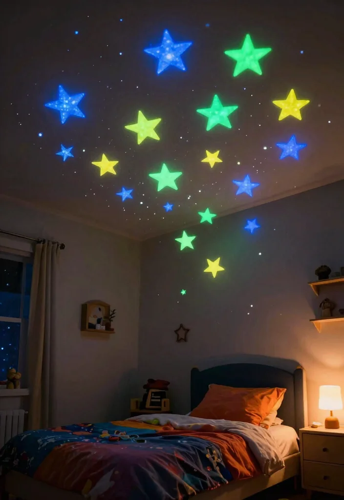 15 Glow in the Dark Stars on Ceiling That Actually Glow - 12. Color-Changing Glow Stars 1