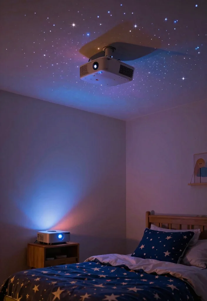 15 Glow in the Dark Stars on Ceiling That Actually Glow - 14. Starry Ceiling Projectors 1