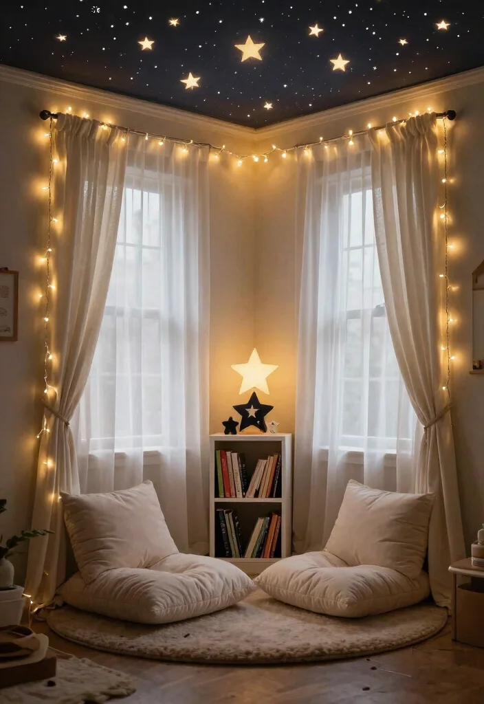 15 Glow in the Dark Stars on Ceiling That Actually Glow - 4. Stargazing Corner: A Relaxing Space 1
