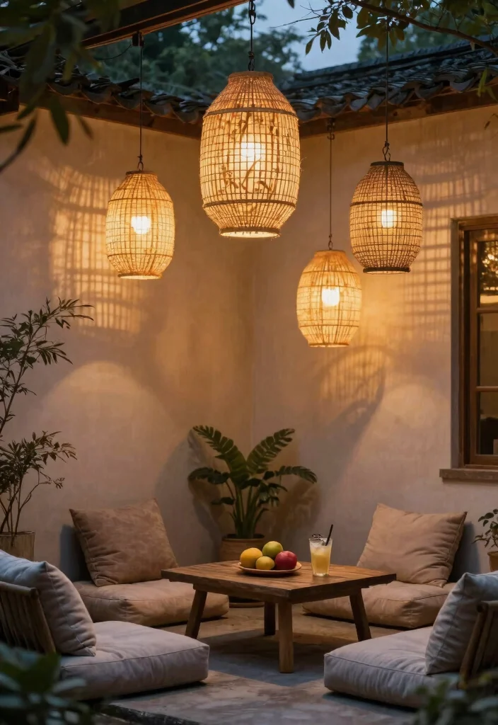 15 Outdoor Ceiling Light Ideas That Resist Bugs and Moisture - 12. Eco-Friendly Bamboo Lights 1