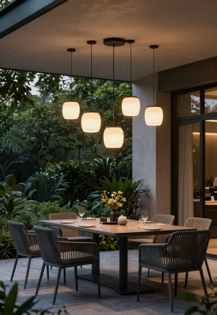 15 Outdoor Ceiling Light Ideas That Resist Bugs and Moisture - 14. Simple Drum Lights 1