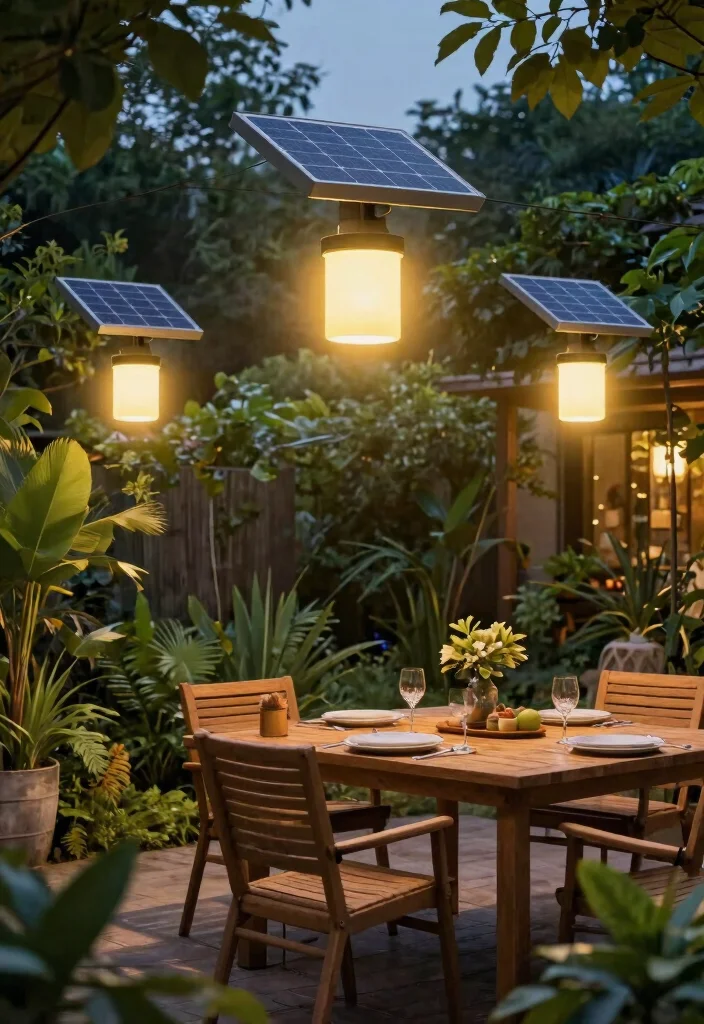 15 Outdoor Ceiling Light Ideas That Resist Bugs and Moisture - 5. Solar-Powered Lights 1