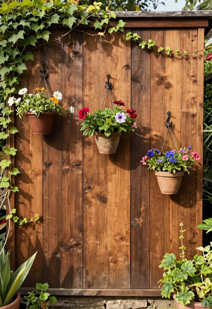 15 Outdoor Wall Decoration Ideas That Don't Fade or Rust in Sun - 2. Rustic Wooden Panels 1