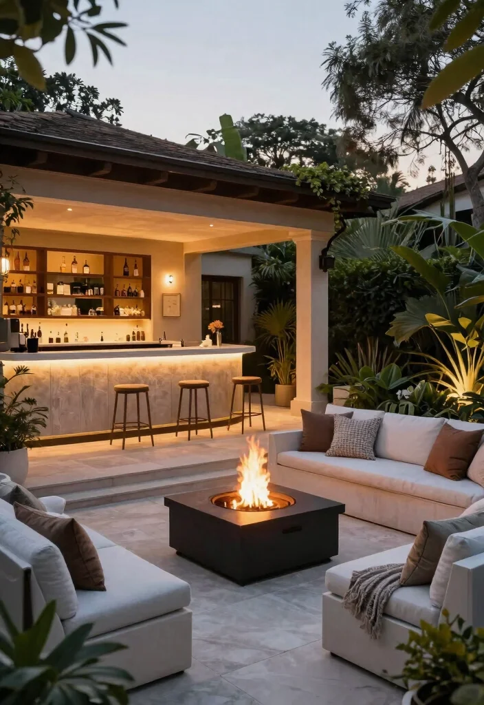 15 Pool Patio Design Ideas That Handle Splashes and Sun Exposure - 7. Multi-Functional Outdoor Features 1