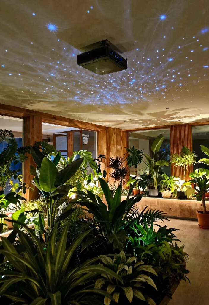 15 Star Ceiling Light Ideas That Install Without Rewiring - 12. Projected Constellations 1
