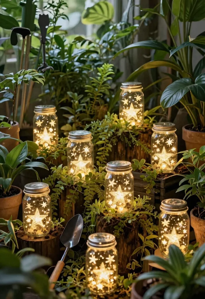 15 Star Ceiling Light Ideas That Install Without Rewiring - 14. DIY Star Light Jars 1