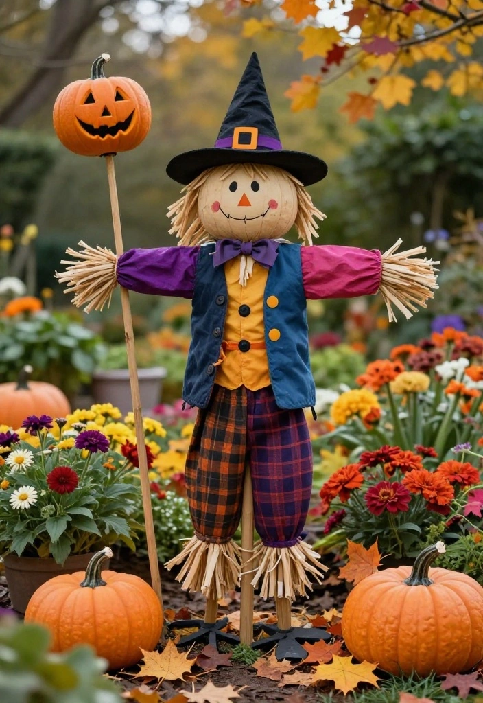 15 Weather-Resistant Halloween Outdoor Decoration Ideas - 13. DIY Scarecrows 1