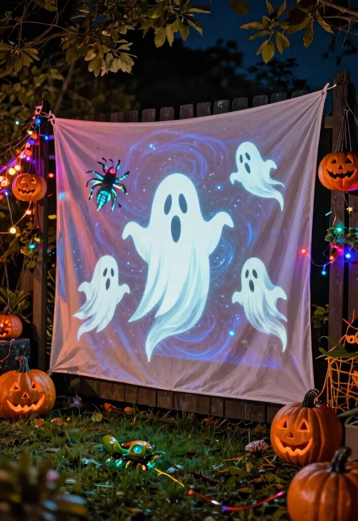 15 Weather-Resistant Halloween Outdoor Decoration Ideas - 15. Outdoor Halloween Projection 1