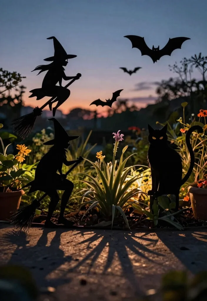 15 Weather-Resistant Halloween Outdoor Decoration Ideas - 4. Spooky Silhouettes 1
