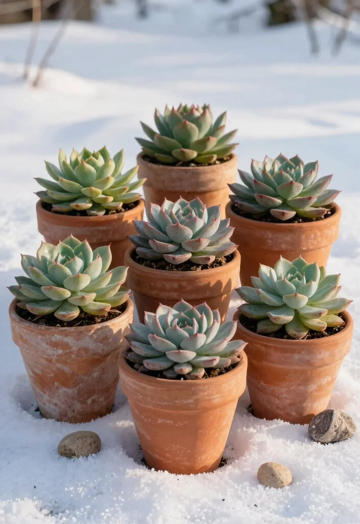 15 Winter Planter Ideas That Survive Freezing Temps and Look Full - 3. Seasonal Succulents 1