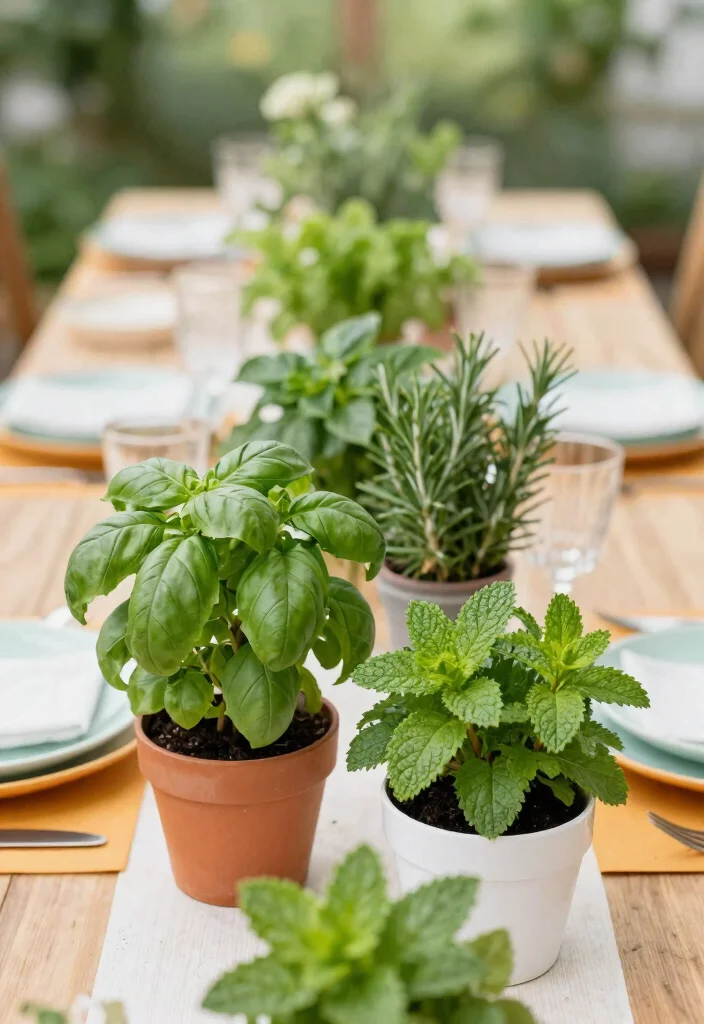 18 Backyard Party Decor Ideas on a Budget That Set the Mood Fast - 12. Fresh Herb Decor 1