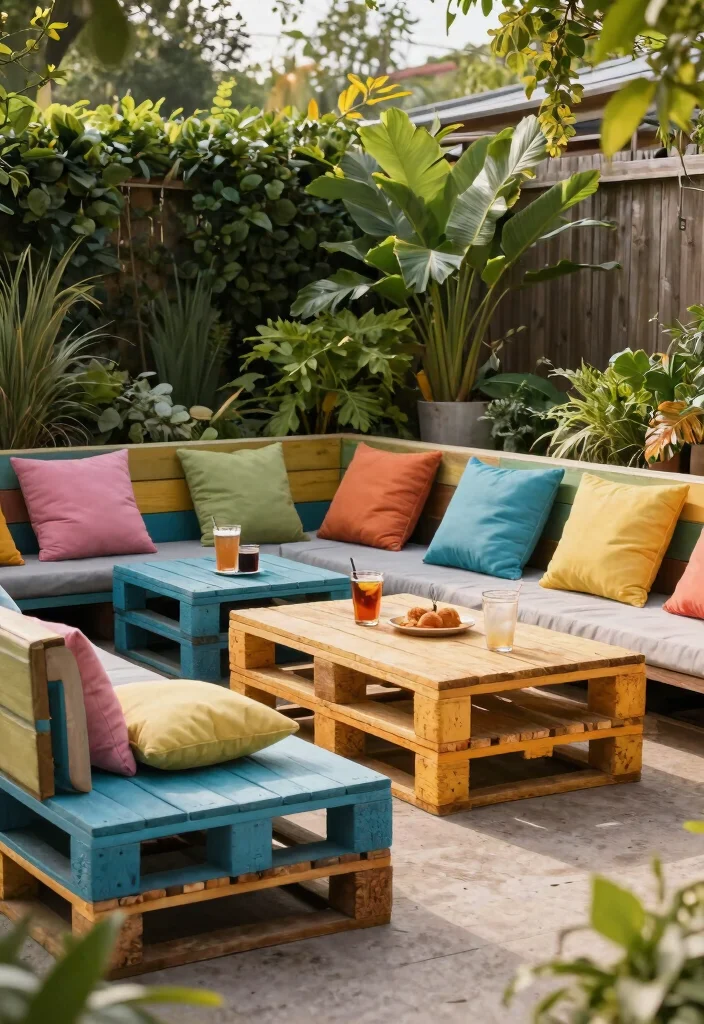 18 Backyard Party Decor Ideas on a Budget That Set the Mood Fast - 2. Upcycled Pallet Seating 1