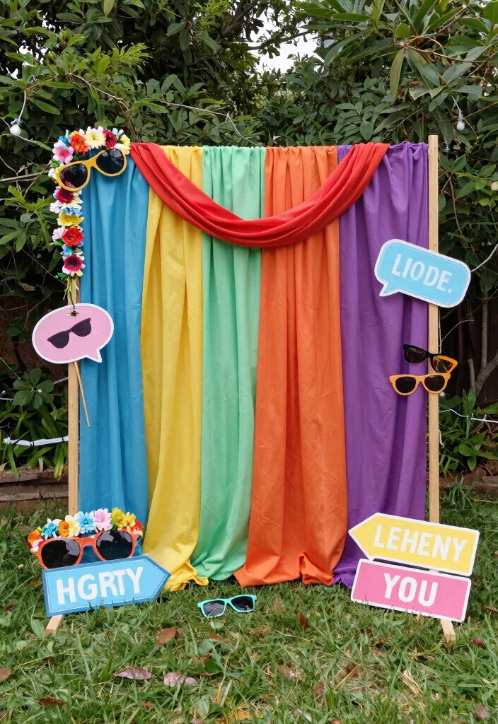 18 Backyard Party Decor Ideas on a Budget That Set the Mood Fast - 5. Create a Photo Booth Area 1