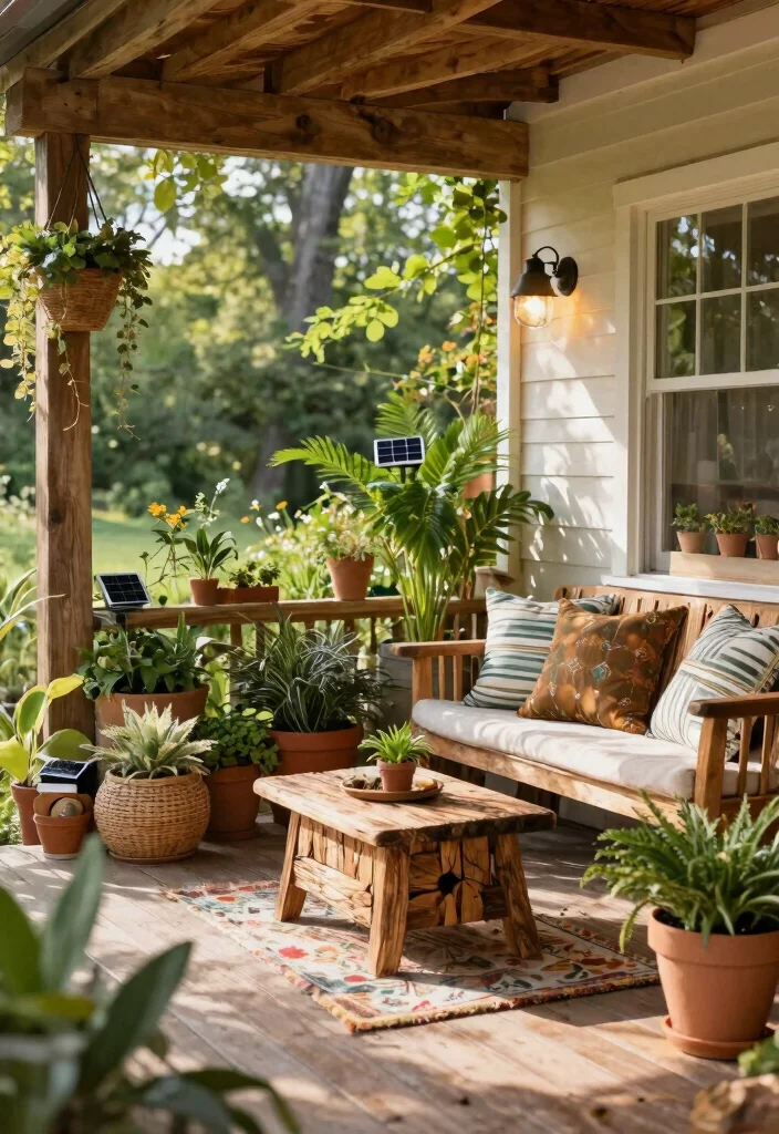 18 Summer Porch Decor Ideas That Stay Put in Wind and Rain - 18. Eco-Friendly Decor 1