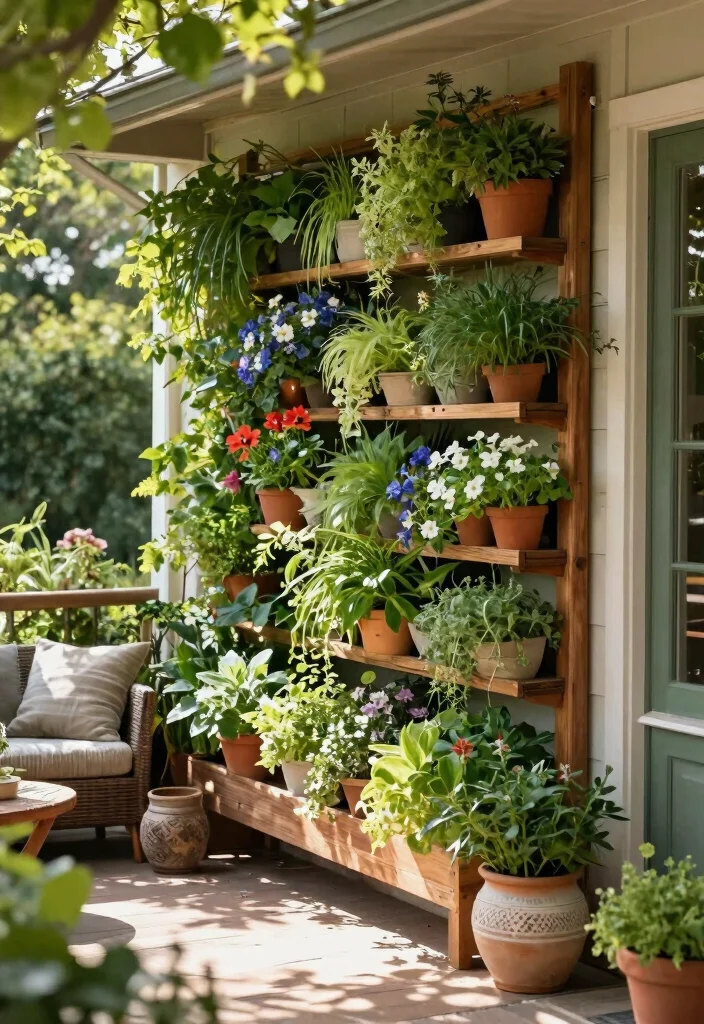 18 Summer Porch Decor Ideas That Stay Put in Wind and Rain - 6. Vertical Gardens 1