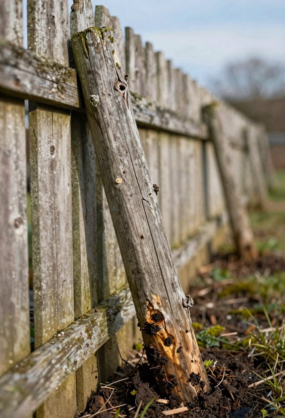 How Long Should a Cedar Fence Last? 3 ground line rot cedar posts failure