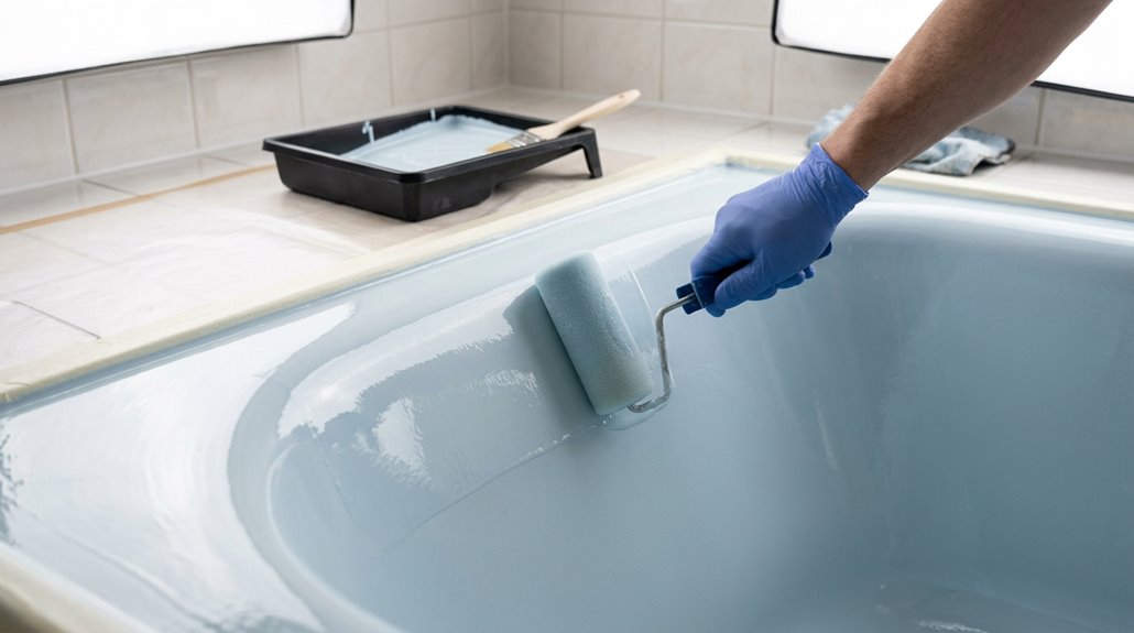 how to reglaze fiberglass tub