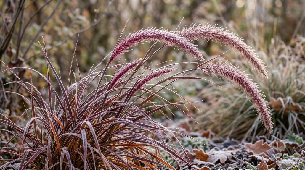 purple fountain grass winter survival strategies