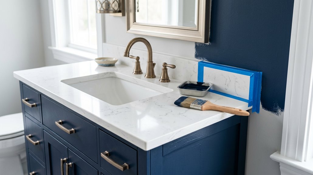 seven step bathroom vanity painting guide