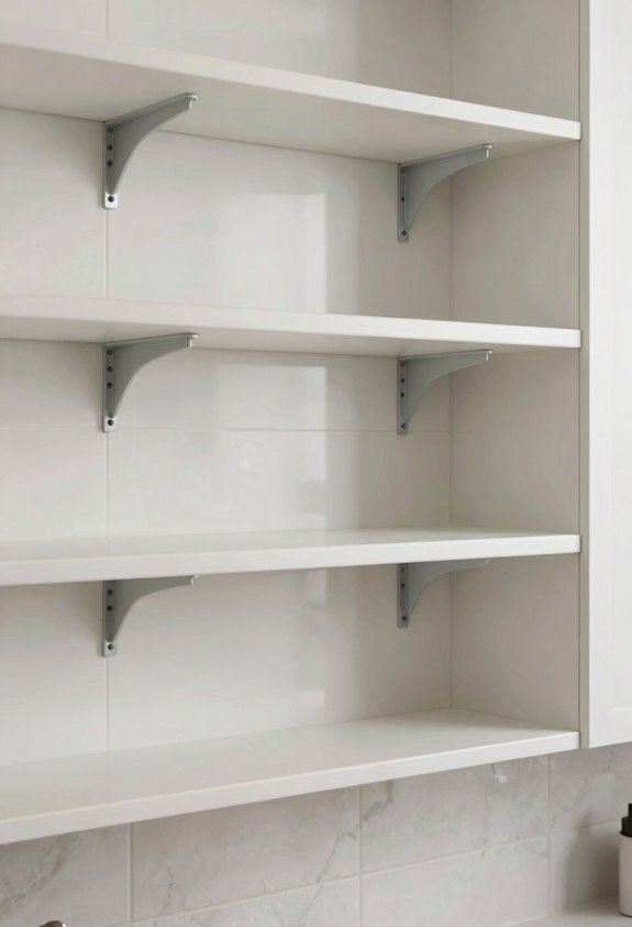 5 Tips for Spacing Floating Shelves Correctly 3 shelves measured spaced aligned
