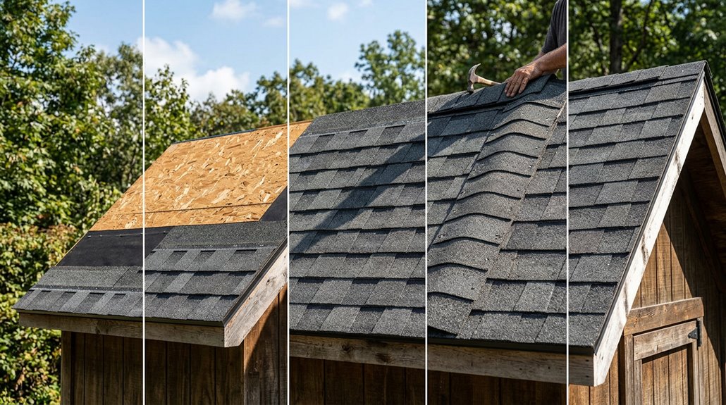 shingle shed roof steps