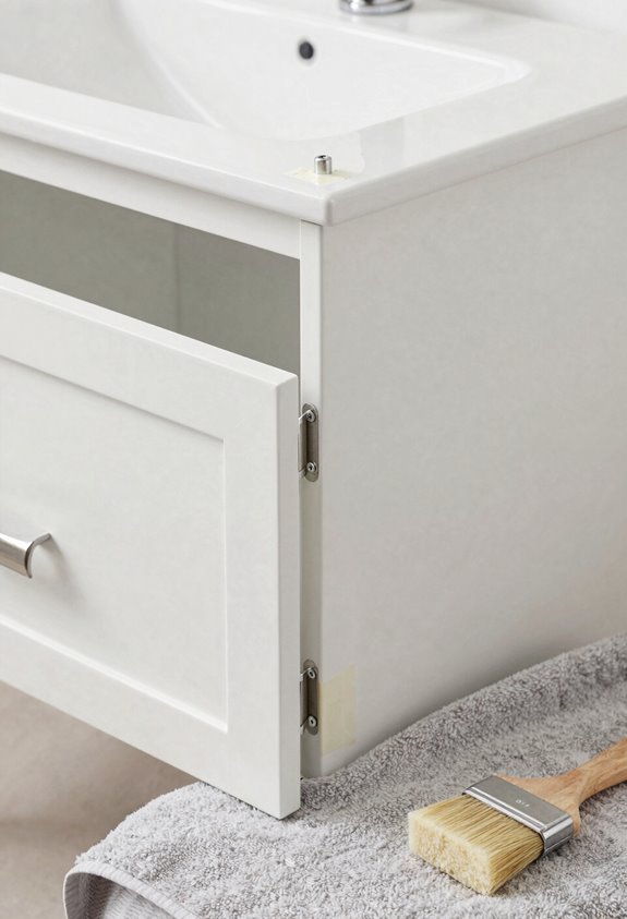 strip doors drawers hardware carefully