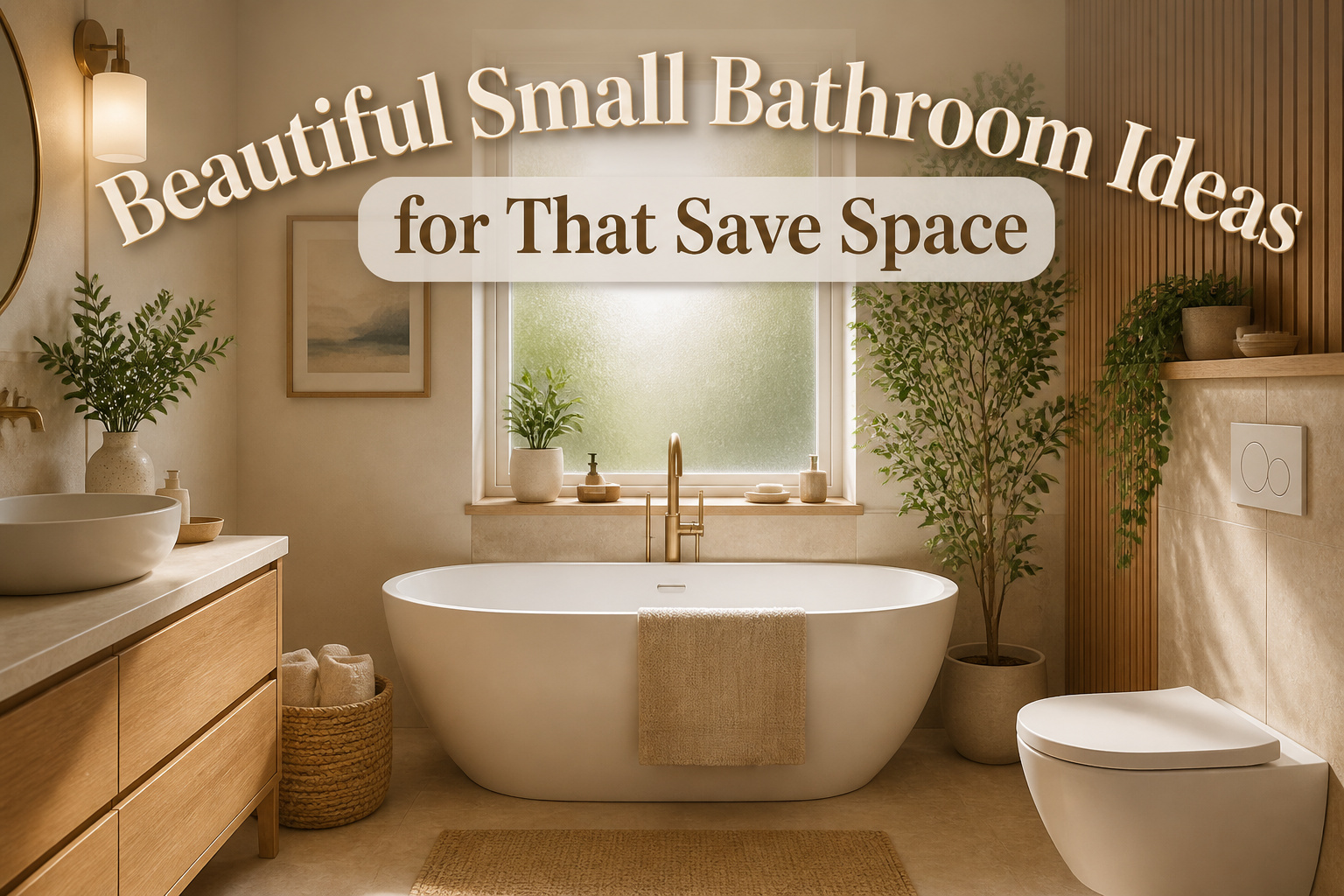 Various small bathroom designs showcasing space-saving ideas and decor.