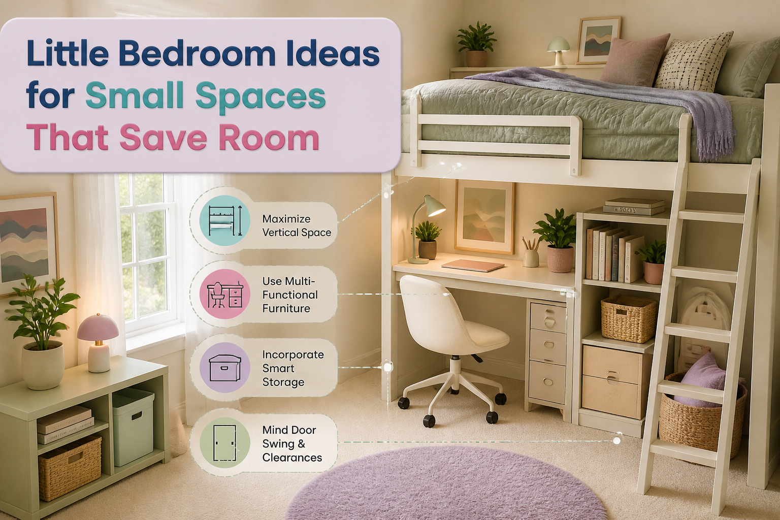 A collection of small bedroom design ideas showcasing efficient use of space.