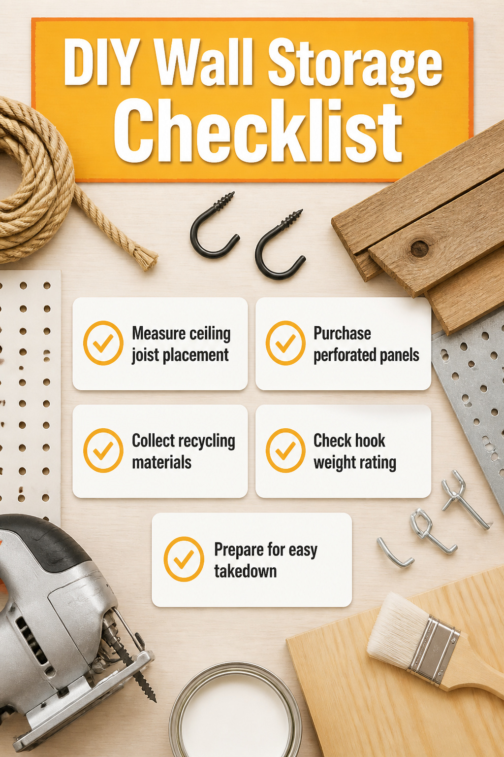12 Wall Storage Ideas to Free Up Floor Space in 2026 15 A checklist for DIY wall storage projects and ideas.